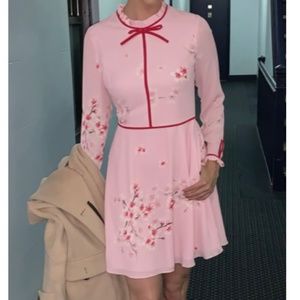 Ted Baker Pink Mini Long Sleeve Pink Dress Size 1 ( US 4)